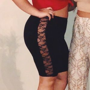 Lace biker shorts